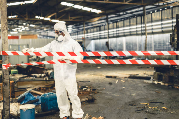 Professional Biohazard technician working in Fayetteville, AR